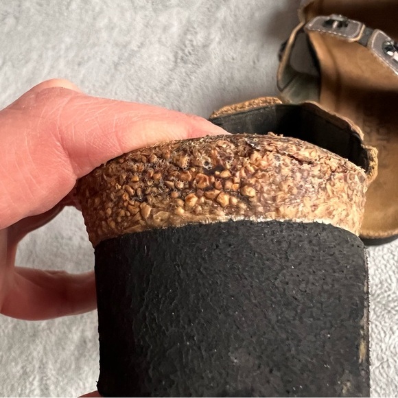 Naot  Michele Rhinestone Jewel Bejeweled Strappy Cork Comfort Sandal Silver Gray - Picture 7 of 15